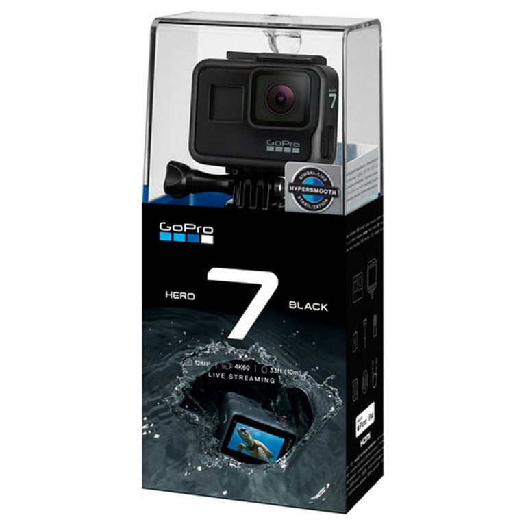 GoPro HERO7 Black Waterproof Action Camera with Touch Screen 4K HD Video  12MP Photos Live Streaming (Newest Model)