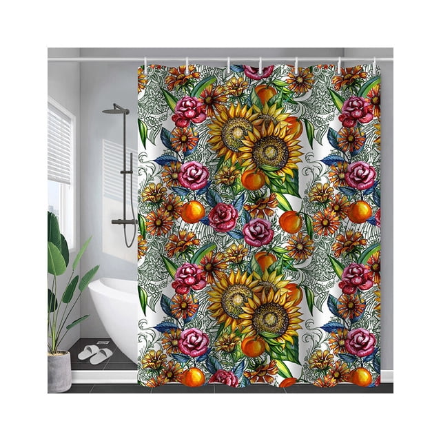 Hi,Fancy Bathroom Showering Curtain Waterproof Polyester Modern Style Bathing Printing Curtains Decoration Drape Household Toilet Type 7