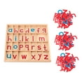 thumbnail image 2 of Educational Moving Alphabet Letter Game, Sorting Stacking Toys, Wooden Language 3 set Alphabet, 2 of 10