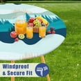 thumbnail image 2 of decorUhome Round Spandex Fitted Tablecloth for 57"-68" Tables, Washable Picnic Table Cover with Elastic, Washable Reusable Table Cloth for Dining, Forest, 2 of 8