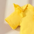 thumbnail image 6 of Outfits Girls Ruffles Romper Bodysuits Floral Skirts Headbands Set Kids Clothes Girls Yellow 0 Months-3 Months, 6 of 6