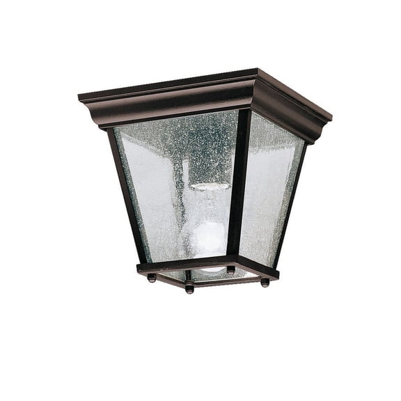 1 Light Outdoor Flush Mount with Transitional Inspirations 7.25 inches Tall By 7.25 inches Wide Bailey Street Home 147-Bel-555918