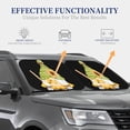 thumbnail image 3 of Kdxio Sunflower Gnomes Print 2-Piece Sun Shade Front Windshield - Foldable Car Front Window Sunshades for Most Sedans SUV Truck, 3 of 6