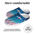 thumbnail image 6 of Daiia Colorful Donut Print Women’s Fuzzy Slippers Memory Foam Lightweight House Shoes Cozy Loafer Flannel House Shoes-42/43, 6 of 7