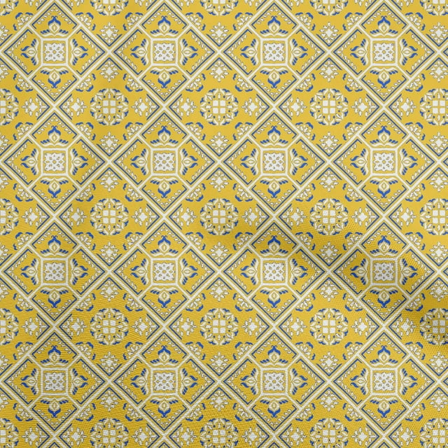 oneOone Cotton Flex Sunglow Fabric Mosaic Craft Projects Decor Fabric Printed By The Yard 40 Inch Wide