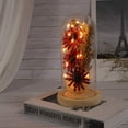 thumbnail image 2 of Sunflower Flower with LED Strip in Glass Dome, LED Sunflower Light Enchanted Flower Lamp Micro Landschaft Glass Dome Light Gift for Mothers Day Birthday Anniversary (Red), 2 of 8