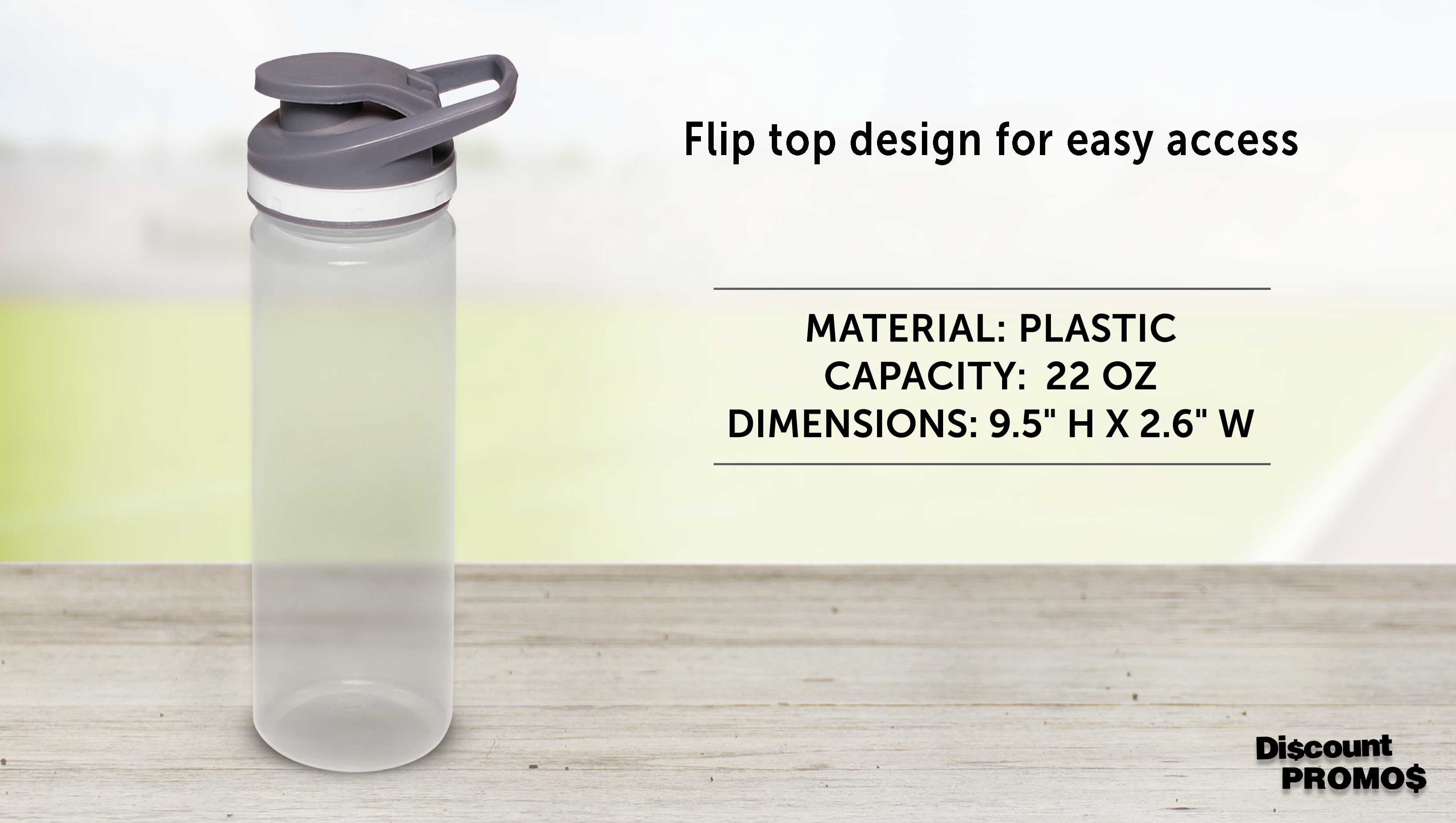 Sports Water Bottles 22 oz. Set of 10, Bulk Pack - Reusable, Leak proof, With lids - Clear