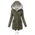 thumbnail image 5 of kcdigr Winter Coats Jackets for Women Thick Warm Fleece Lined Parka Windproof Jackets Hooded Drawstring Button Down Outwear with Pockets, 5 of 5