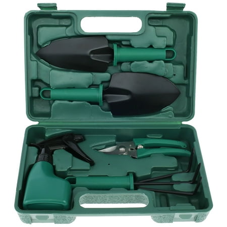 Toorise 5pcs Gardening Tools Stainless Steel Gardening Work Set with Storage Box Gardening Tools with Ergonomic Handle Heavy Duty Gardening Tool Kit for Women Men