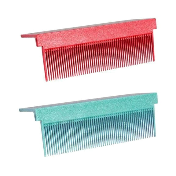 2Pcs Women DIY Combs Accessories Fit Hair Straightening Flat Iron Professional or Home Use Compact Hair Styling Tool Convenient Washable V Type Green and Pink