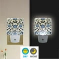 thumbnail image 2 of Yayeee LED Night Light for The Home Plug in With Light Sensors 2 Pack, Blue Floral, 2 of 6