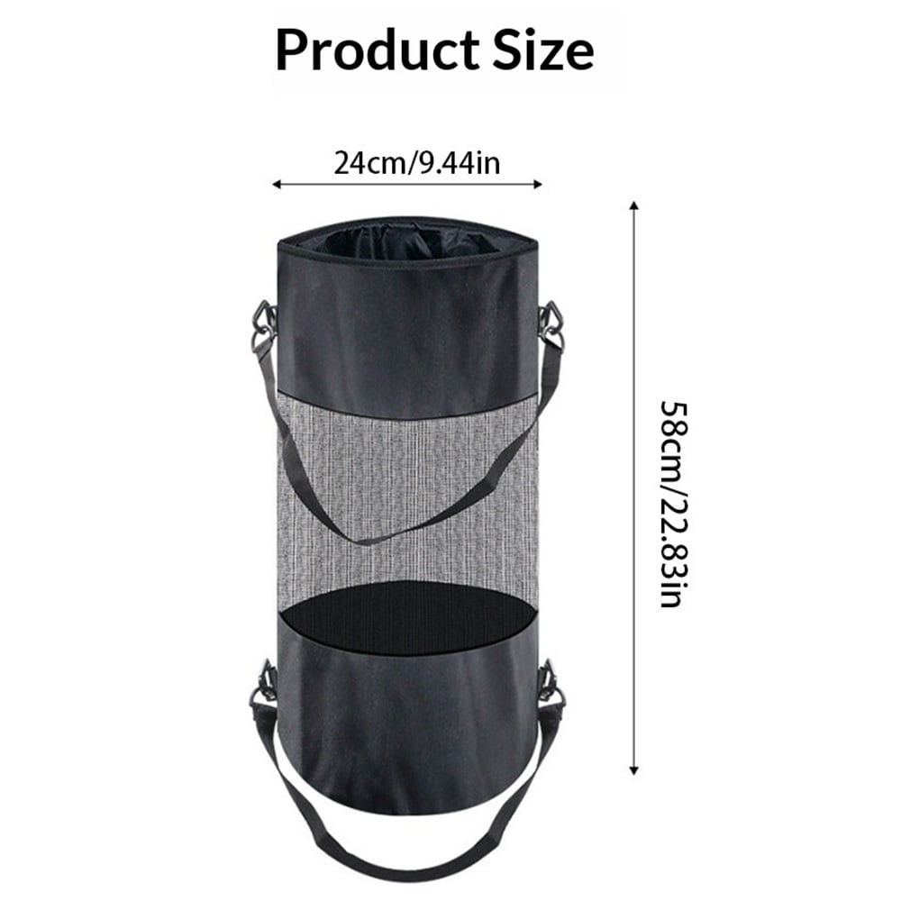 2 Pack Boat Trash Bag, Portable Trash Mesh Bags, Boats Trash Can Boat Garbage Container Boat Accessories for Boat Kayak Camper Fishing Cabin Storage Men Women Adult（black）