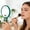 Green, variant on 3-Way Modern Magnifying Glass,50X Makeup Mirror, 9.45 Inch Handheld/Tabletop/Wall Mount 360° Adjustable Magnifying Mirror