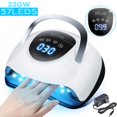 thumbnail image 1 of UV LED Nail Lamp   180W Nail Curing Lamps for Home & Salon  Led Nail Dryer with Automatic Sensor/4 Timer Setting  Professional Nail Art Tools for Gel Polish, 1 of 10