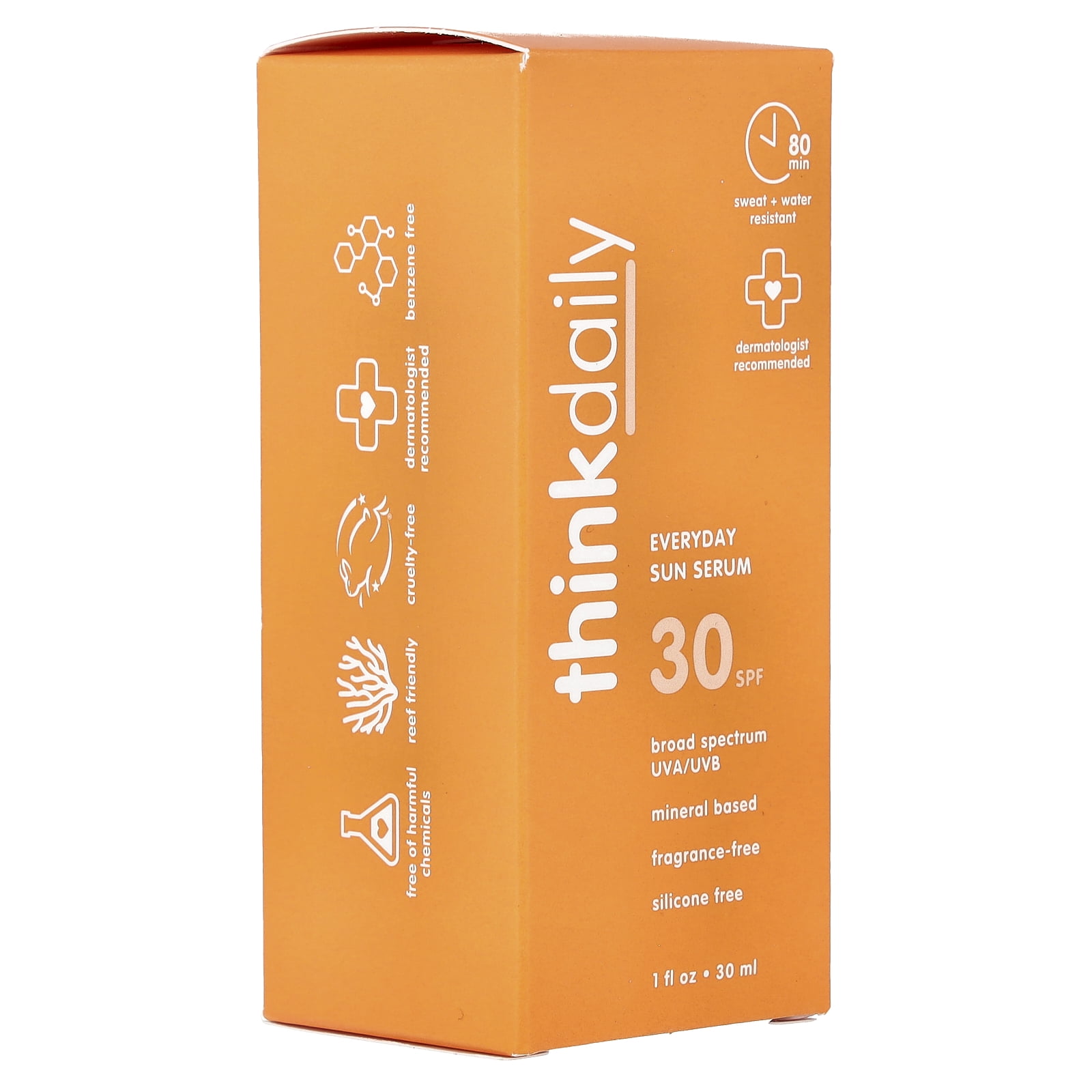 think Thinkdaily, Everyday Sun Serum, SPF 30, Fragrance Free, 1 fl oz (30 ml)