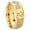 Gold Plated, variant on Etched Lord's Prayer Cross Dome Gold Plated Tungsten Men Ring 10MM
