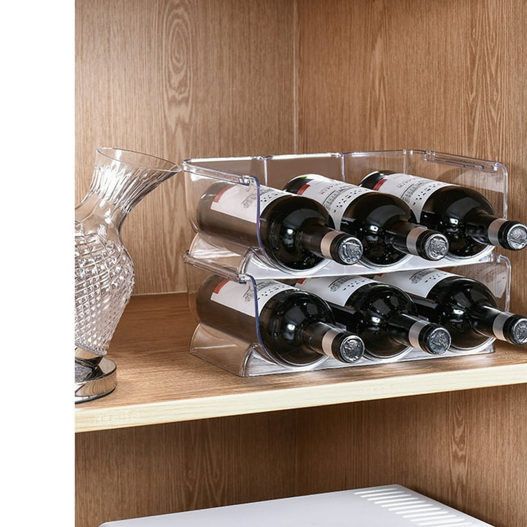 Acrylic Stackable Water Bottle Holder Kitchen Pantry Refrigerator Storage  Box Wine Water Bottle Organizer for Home Organizing C 