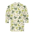 thumbnail image 6 of Men's St. Patrick's Day Henley Shirt Long Sleeve Clover Print Casual Pullover Top, 6 of 7