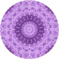 thumbnail image 1 of Ahgly Company Machine Washable Indoor Round Transitional Violet Purple Area Rugs, 8' Round, 1 of 7