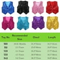 thumbnail image 4 of Shiny Sequined Vest for Kids Boys Girls, Dance Hip Hop Performance Party Costume Bling Jacket Waistcoat, 4 of 4