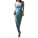 thumbnail image 4 of Vestido maxi sin tirantes para mujer con hombros descubiertos, vestido largo sin mangas, vestido de fiesta bandeau sin espalda, 4 of 5