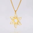 thumbnail image 3 of Stainless Steel Necklace Three Layers of Eternal Flower Pendant For Women, 3 of 9