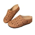 thumbnail image 7 of Women's Wide Width Perforated Mule Flats, Closed Toe Faux Leather Cutout Slippers, Comfortable Casual Summer Shoes for Daily & Outdoor Wear, Multi-Color, 7 of 7