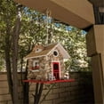 thumbnail image 6 of MANNYA Wild Bird House Wooden Birdhouse Woodland Cabin for Small Birds with Rope, 6 of 8