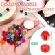 thumbnail image 2 of Uxcell 100pcs 8mm Cuentas de cristal de vidrio en forma de bicone, cuentas facetadas rojas oscuras, 2 of 5
