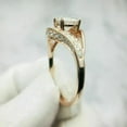 thumbnail image 2 of 2Ct Round Cut Lab Created Diamond Women's Engagement Wedding Ring In 14K Rose Gold Plated Silver, 2 of 4