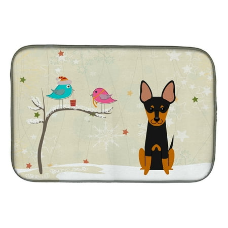 

Christmas Presents between Friends English Toy Terrier Dish Drying Mat