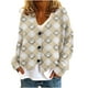 thumbnail image 1 of Puntoco Chaqueta De Punto Informal Con Botones Y Estampado De Otoño E Invierno Para Mujer, Abrigo De Felpa, 1 of 4