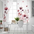 thumbnail image 5 of Watercolor Flowers Blackout Curtains for Bedroom, Spring Pink Ink Floral Botanical Thermal Insulated Kitchen Drapes with Grommets, Light Blocking Window Treatment, 2 Panels 42" x 54", 5 of 7