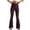 *3-Wine, variant on VBVC Women's Stretchy Denim-look Leggings,Butt Lift Flare Jeggings For Women,Ladies Workout Dress Pants with 4 Pockets,Black,Size XXXL