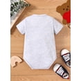 thumbnail image 4 of Baby Boys And Girls Cute "I Love Mom" Bear Short Sleeve Onesie Clothes, 4 of 5