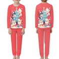 thumbnail image 3 of DISNIMO Christmas Pink Dog Pjs for Girls Size 3-4 Pajamas Boys Pj Sets for Kids 2 Piece Pajama Set Girls Long Sleeve Pajamas for Kids Lounge Sets Girls Sleep Wear for Kids with Pockets, 3 of 7
