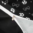 thumbnail image 4 of Erosebridal Black White Bow Football Twin Bedding for Girls, Princess Bow Duvet Cover Set, Black Reversible, 1 Duvet Cover and 1 Pillowcase (No Comforter), 4 of 6
