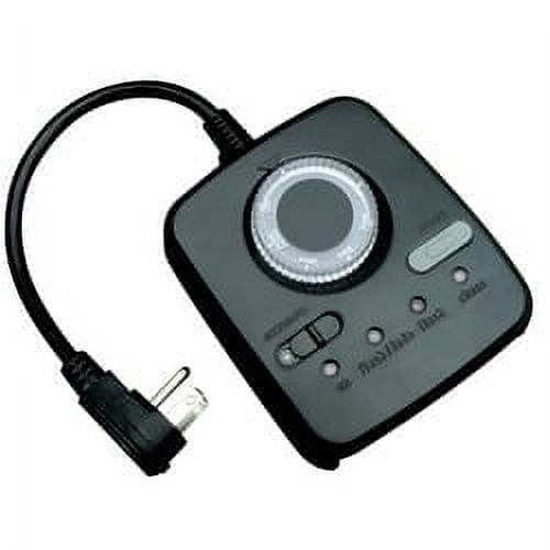 Outdoor 3-Outlet Mechanical Timer with 4 Lighting Programs, Black, by Holiday Time