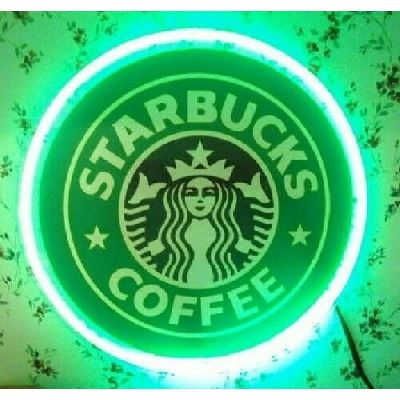 Queen Sense 12" Starbuck Coffee Neon Sign Acrylic Man Cave Handmade Neon Light 114SCLBA2