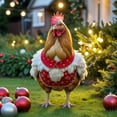 thumbnail image 2 of asddcavvf Christmas Animal Outdoor Garden Chicken Ground Plug Decoration Outdoor Christmas Animal Ground Plug 2D Small Garden Flags for outside with Sign Language Garden Label Outdoor Metal Cards for, 2 of 5