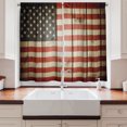 thumbnail image 2 of Ambesonne American Flag Kitchen Curtains, Wood Design Flag, 55"x45", Blue Red, 2 of 3