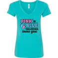 thumbnail image 3 of Inktastic Pink or Blue Grandma Loves You Women's V-Neck T-Shirt, 3 of 5