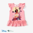 thumbnail image 3 of Disney Princess Girls Ruffled Graphic Tee Floral Leggings Shorts 2 Pieces Summer Outfits Set Sizes 2-6, 3 of 7