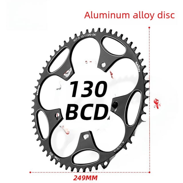 Disco dentado para coche de carretera 130BCD, disco ultraligero de aluminio, disco 50T52T54T56T58T