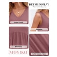 thumbnail image 4 of MOYIKO Tank Tops for Women V Neck Sleeveless Tops Summer Trendy Dressy Casual Flowy Shirts Loose Fit, 4 of 7