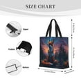 thumbnail image 3 of Balery Starry Sky Meditating Fox Bolsa de Mano para Mujeres con Cremallera, Bolsa de Gimnasio con Compartimentos, Bolsa para Laptop, Bolsa para Trabajo, 3 of 7