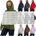 thumbnail image 4 of Women Funnel Neck Hooded Sweatshirt, Loose Fit Long Sleeve Pullover Hoodie with Kangaroo Pocket, Casual Warm Fall Winter Top Black L, 4 of 10