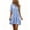Light Blue, variant on Women's Short Sleeve Collared Dresses Casual Plaid Button Down A-Line Mini Dresses with Tiered Ruffle Hem for Summer