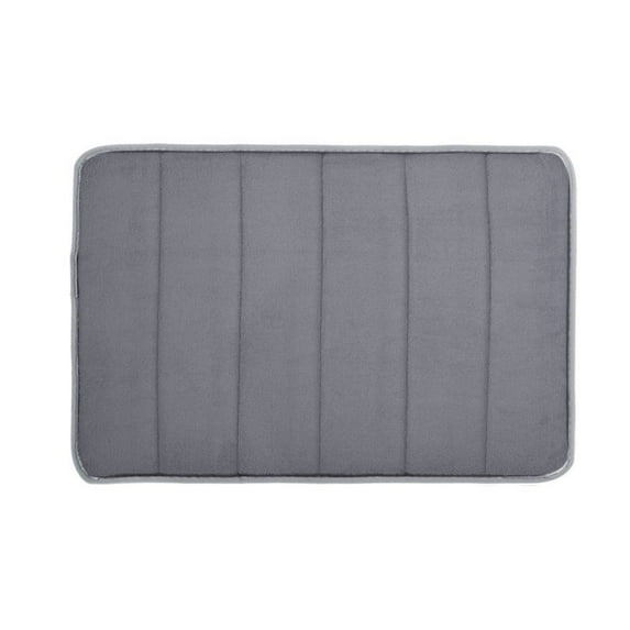 URMAGIC Coral Velvet Memory Foam Stripes Non-slip Absorbent Quick-dry Shower Bath Mat Tub Bathroom Rug Pad Bathroom Mats