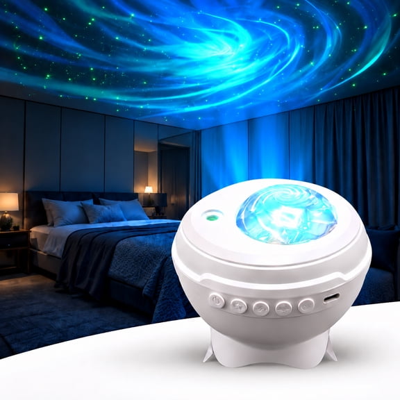 VOLIVO Color Changing Aurora LED Projector with Bluetooth Speaker, Usb Night Light Projector with Remote Control for Home Ceiling Decor